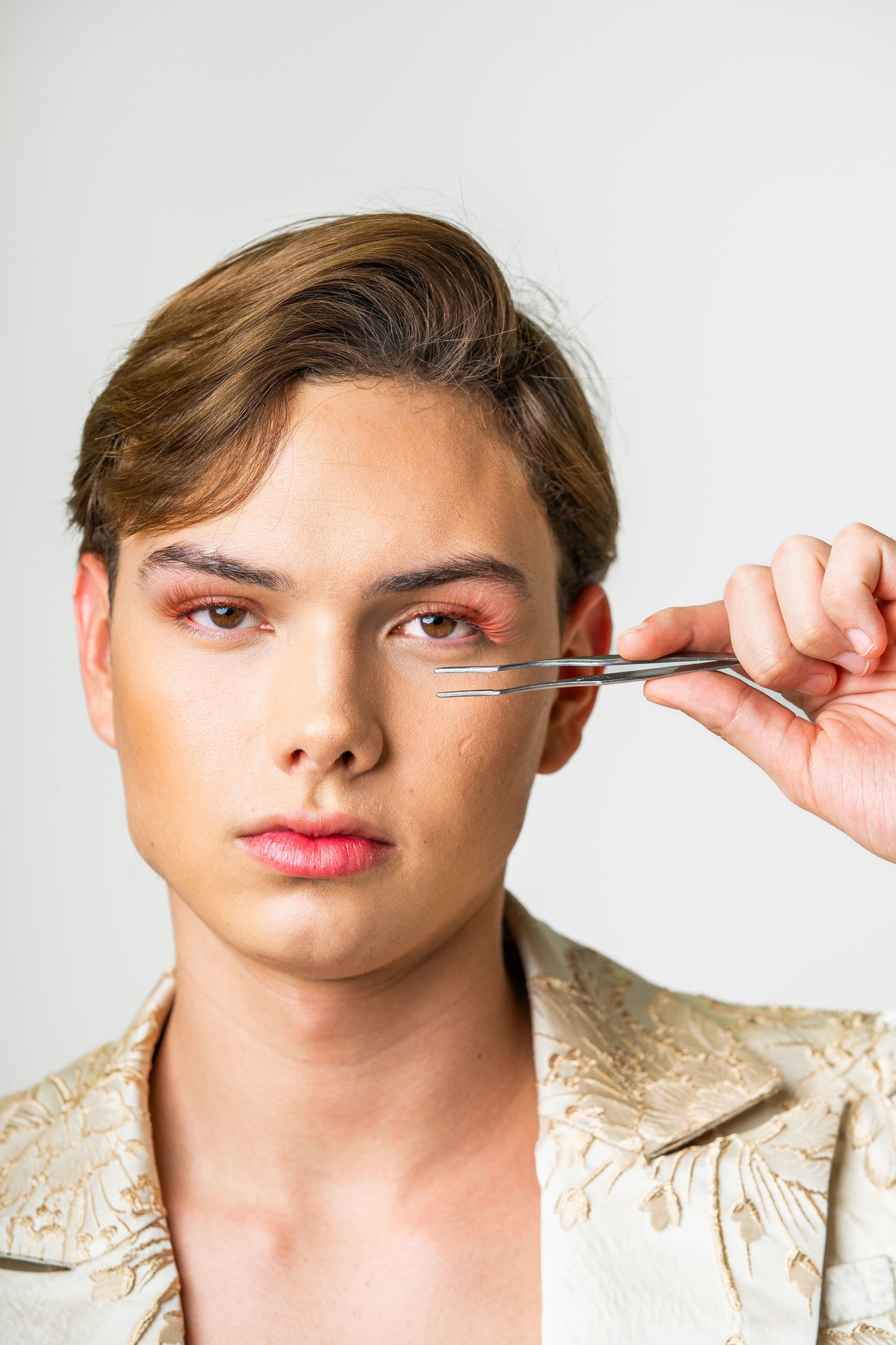 BAHIRA Color Craze “Ember” Vegan Friendly Red Nude Lash, Bold Color with a Natural Enhancement, Lightweight and Comfortable, Designed for an All-Day Reusable Wear