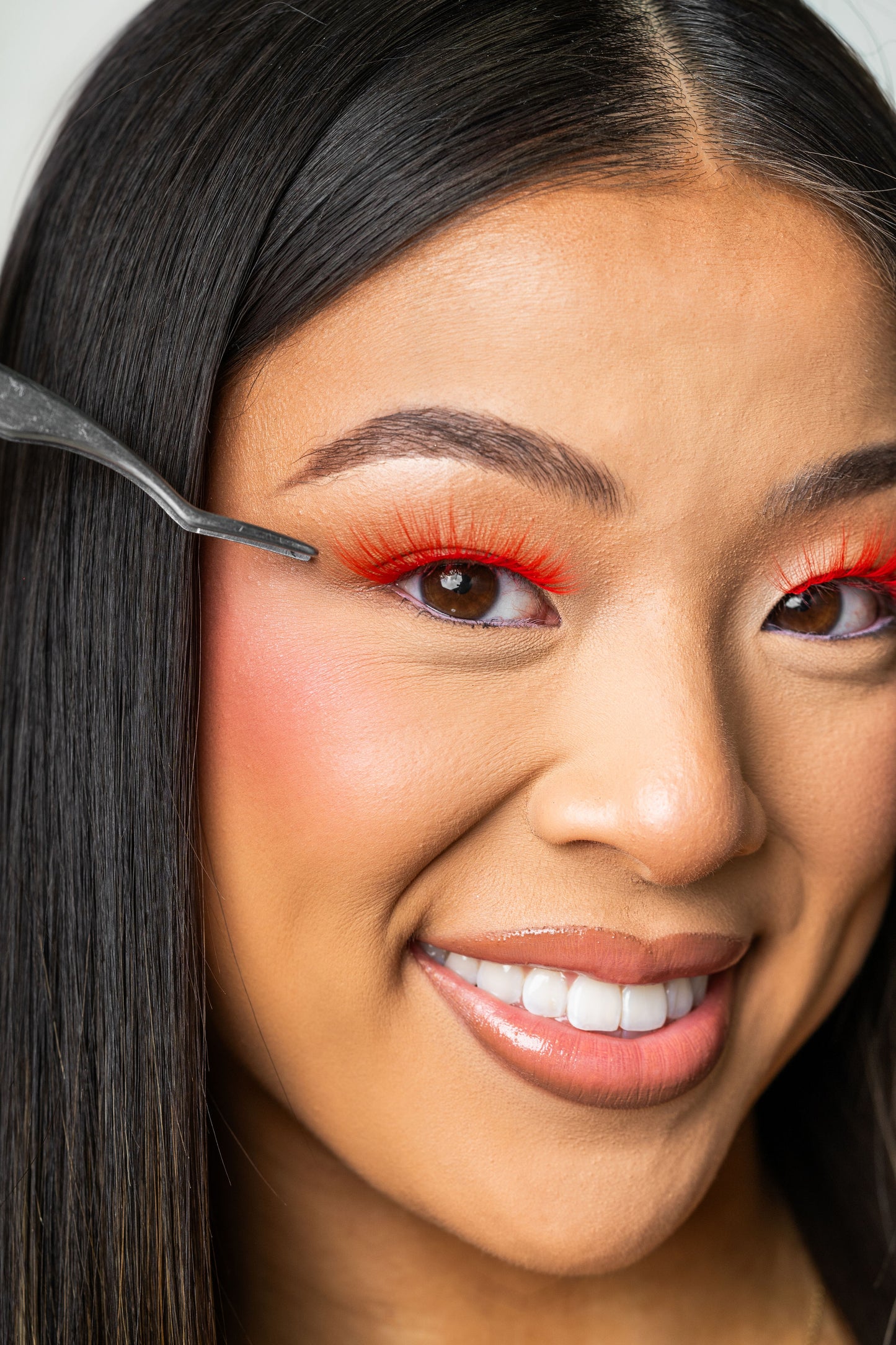 BAHIRA Color Craze “Siren” Vegan Friendly All-Red Glow Lash, Bold Color with a Radiant Glow Effect, Lightweight and Comfortable, Designed for an All-Day Reusable Wear