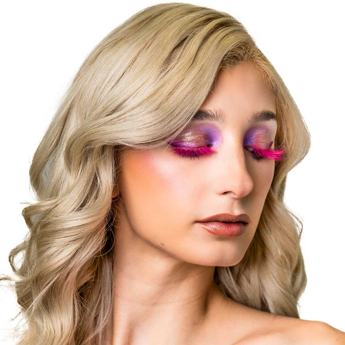 BAHIRA Color Craze “Bebesita” Vegan Friendly Pink Glow Lash, Vivid Color with a Radiant Glow Effect, Lightweight and Comfortable, Designed for an All-Day Reusable Wear