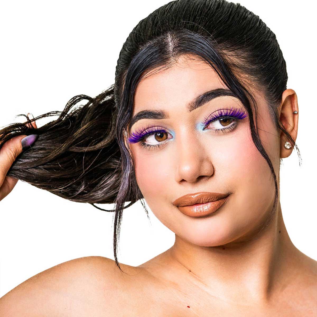 BAHIRA Color Craze “Euphoria” Vegan Friendly Purple Glow Lash, Bold Color with a Radiant Glow Effect, Lightweight and Comfortable, Designed for an All-Day Reusable Wear