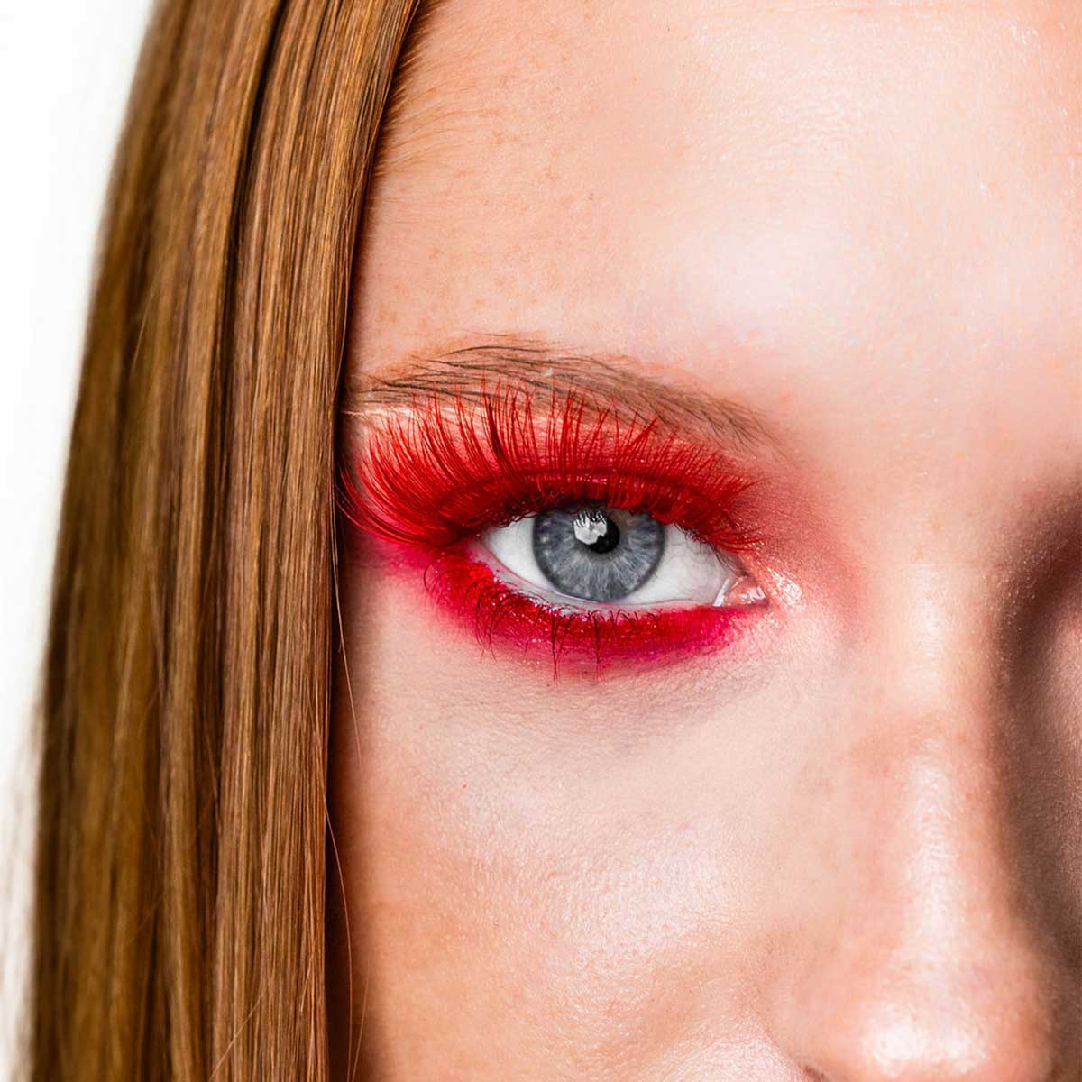 BAHIRA Color Craze “Siren” Vegan Friendly All-Red Glow Lash, Bold Color with a Radiant Glow Effect, Lightweight and Comfortable, Designed for an All-Day Reusable Wear