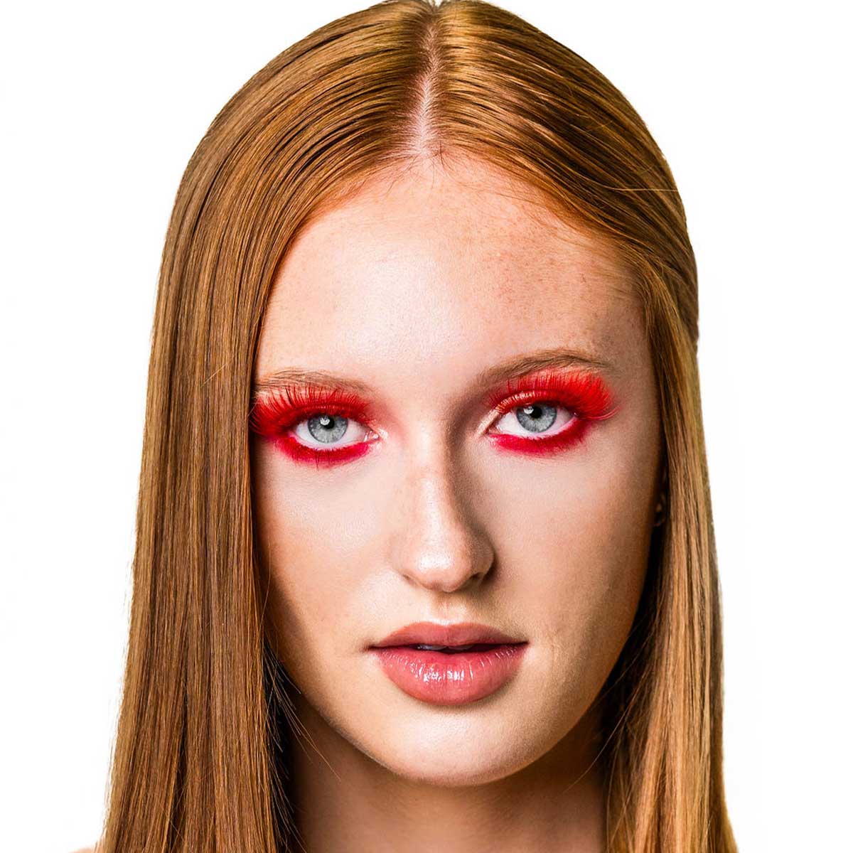 BAHIRA Color Craze “Siren” Vegan Friendly All-Red Glow Lash, Bold Color with a Radiant Glow Effect, Lightweight and Comfortable, Designed for an All-Day Reusable Wear