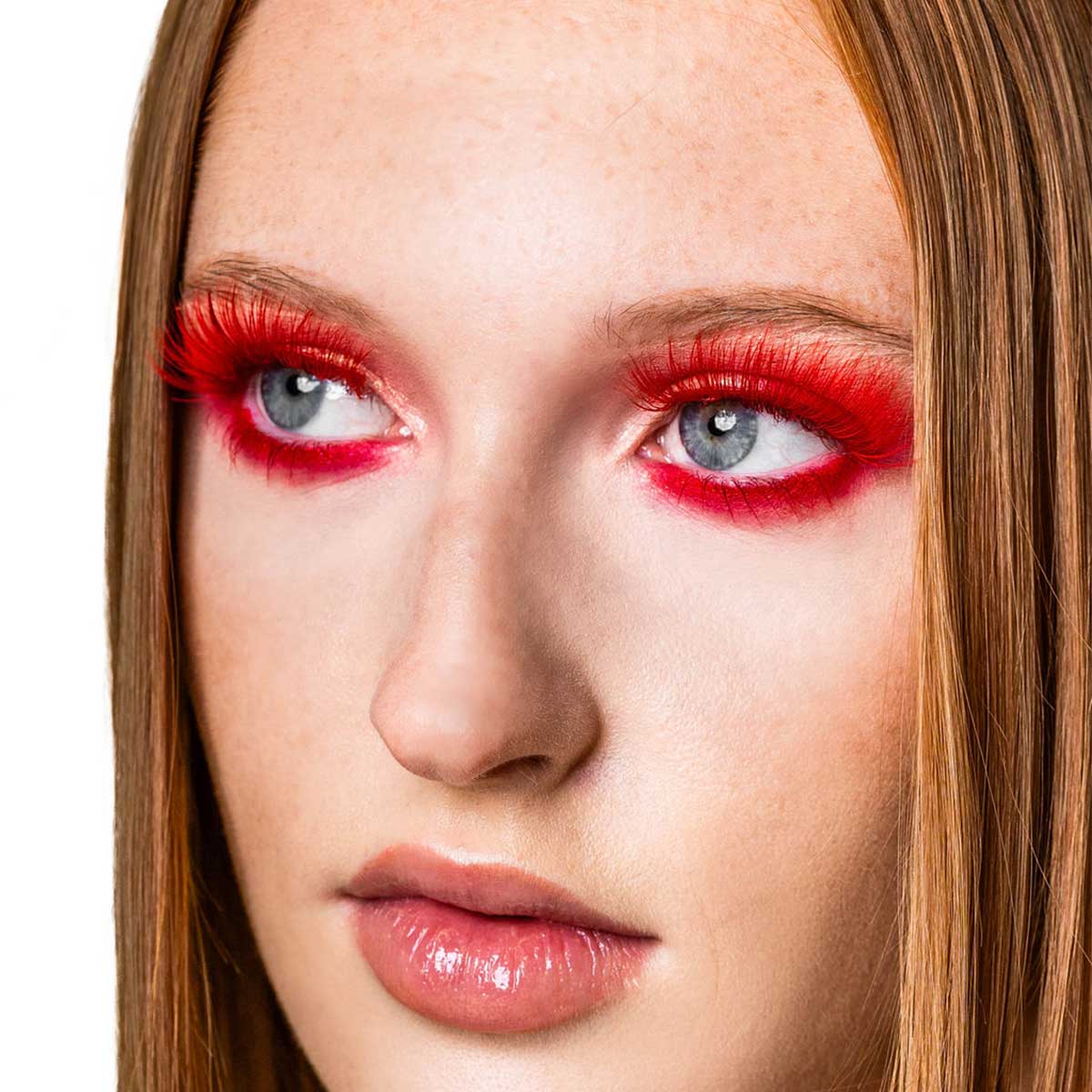 BAHIRA Color Craze “Siren” Vegan Friendly All-Red Glow Lash, Bold Color with a Radiant Glow Effect, Lightweight and Comfortable, Designed for an All-Day Reusable Wear