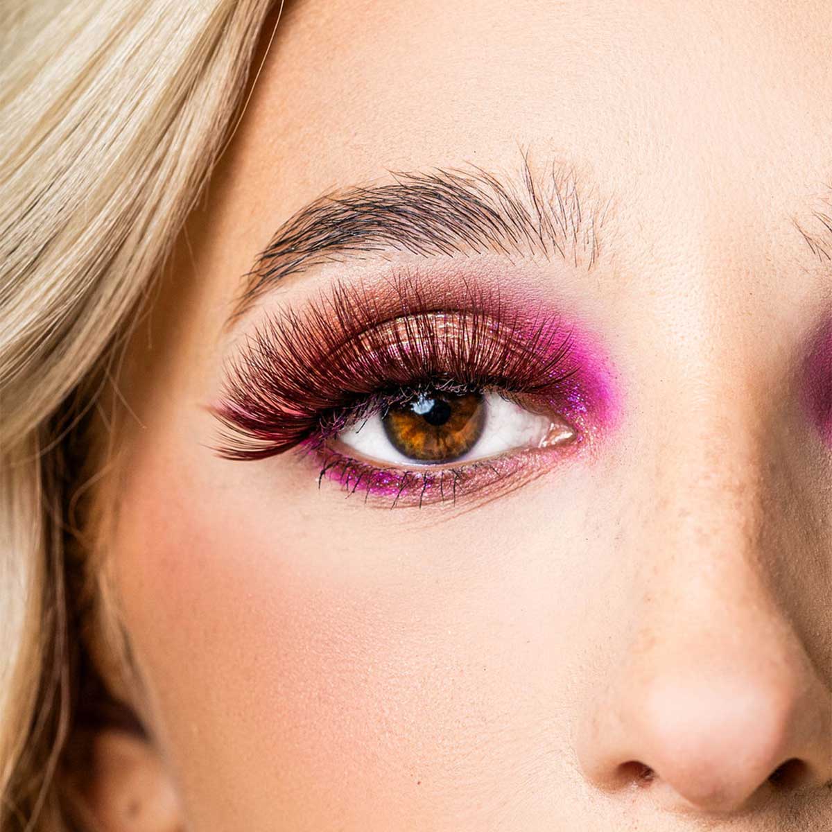 BAHIRA Color Craze “Rosé” Vegan Friendly Wispy Rose Brown Nude Lash, Natural Look with Subtle Color Enhancement, Lightweight and Comfortable, Designed for an All-Day Reusable Wear