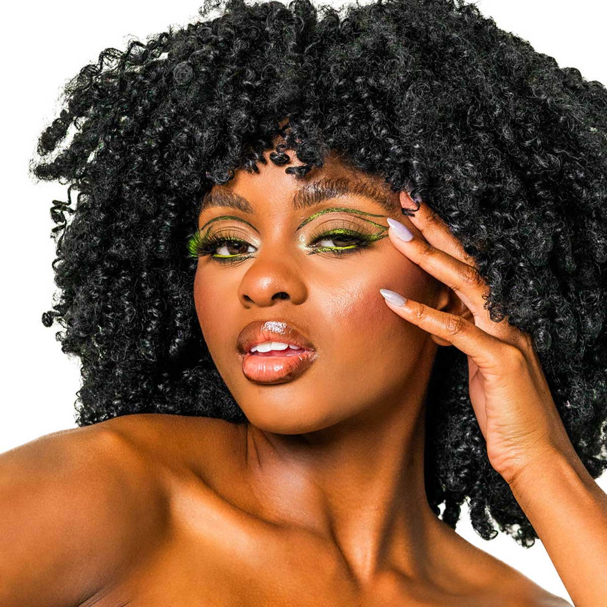 BAHIRA Color Craze “Cobra” Vegan Friendly Green Sombré Lash, Bold Color with a Soft Ombre Transition, Lightweight and Comfortable, Designed for an All-Day Reusable Wear