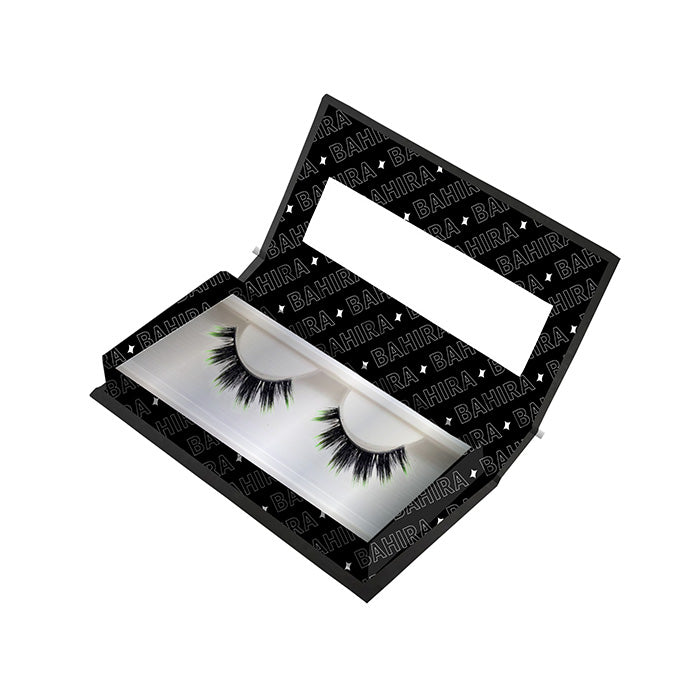 BAHIRA Color Craze “Cobra” Vegan Friendly Green Sombré Lash, Bold Color with a Soft Ombre Transition, Lightweight and Comfortable, Designed for an All-Day Reusable Wear
