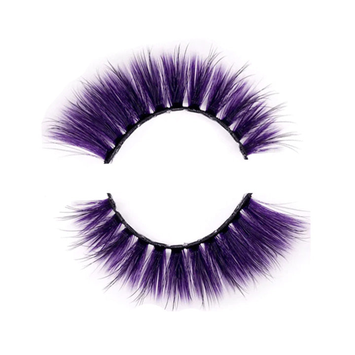 BAHIRA Color Craze “Euphoria” Vegan Friendly Purple Glow Lash, Bold Color with a Radiant Glow Effect, Lightweight and Comfortable, Designed for an All-Day Reusable Wear