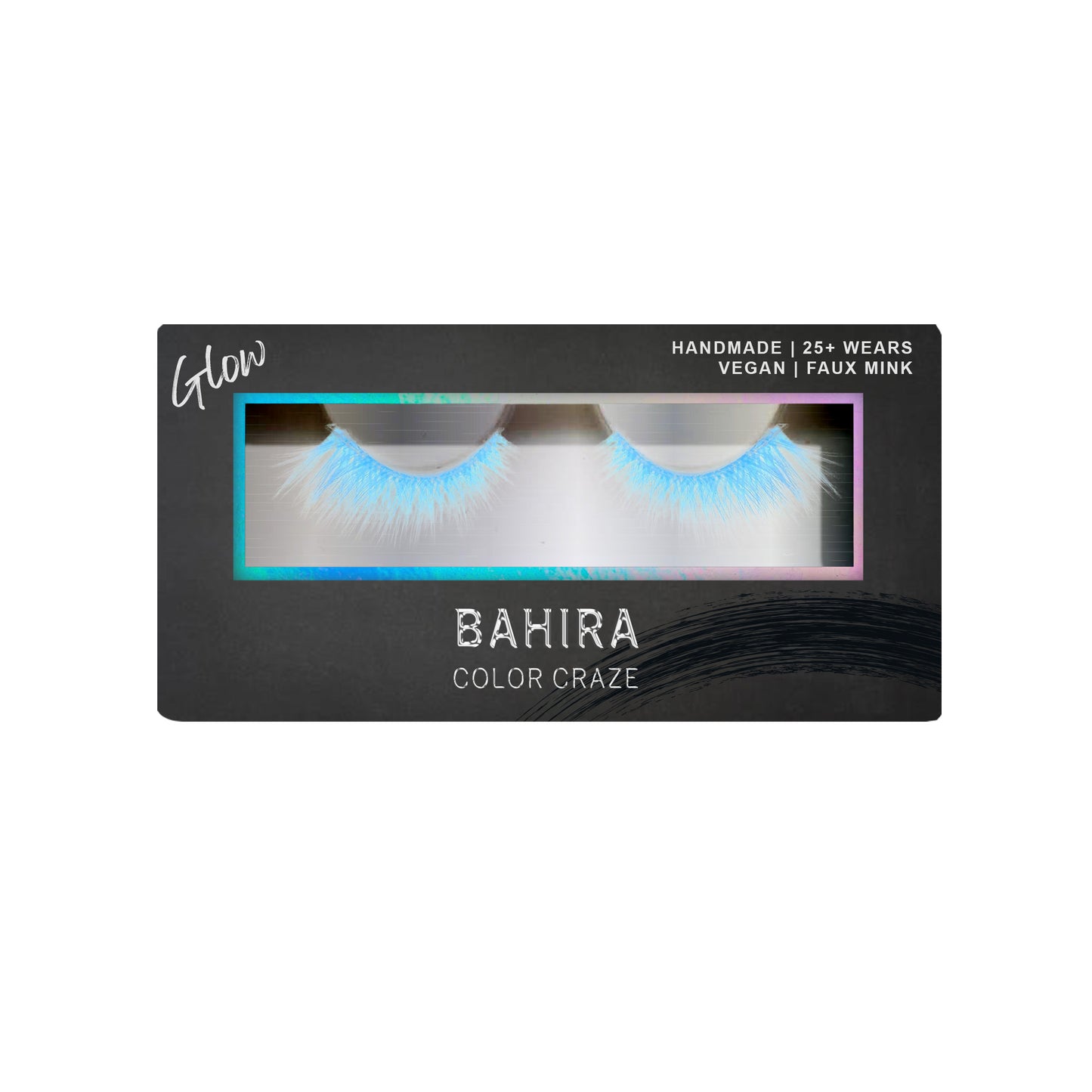 BAHIRA Color Craze “Icebox” Vegan Friendly All-Blue Glow Lash, Vivid Color with a Radiant Glow Effect, Lightweight and Comfortable, Designed for an All-Day Reusable Wear