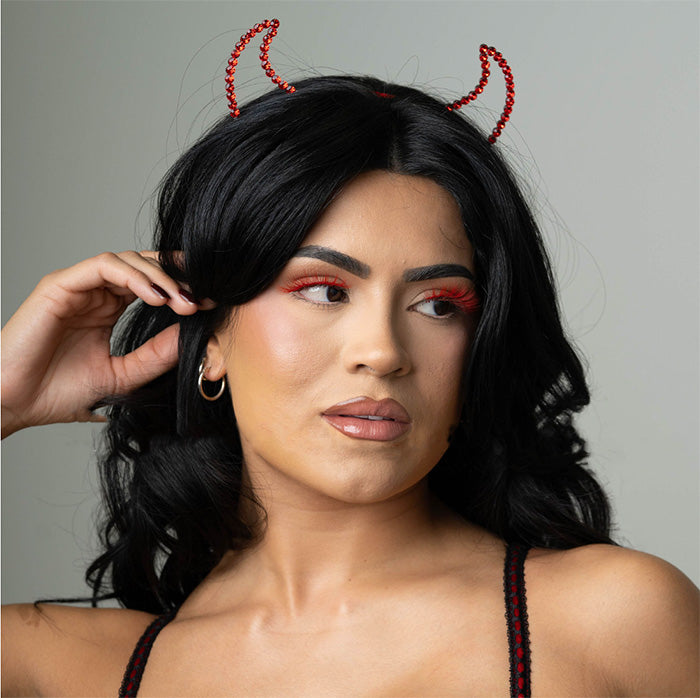 BAHIRA Color Craze “Siren” Vegan Friendly All-Red Glow Lash, Bold Color with a Radiant Glow Effect, Lightweight and Comfortable, Designed for an All-Day Reusable Wear