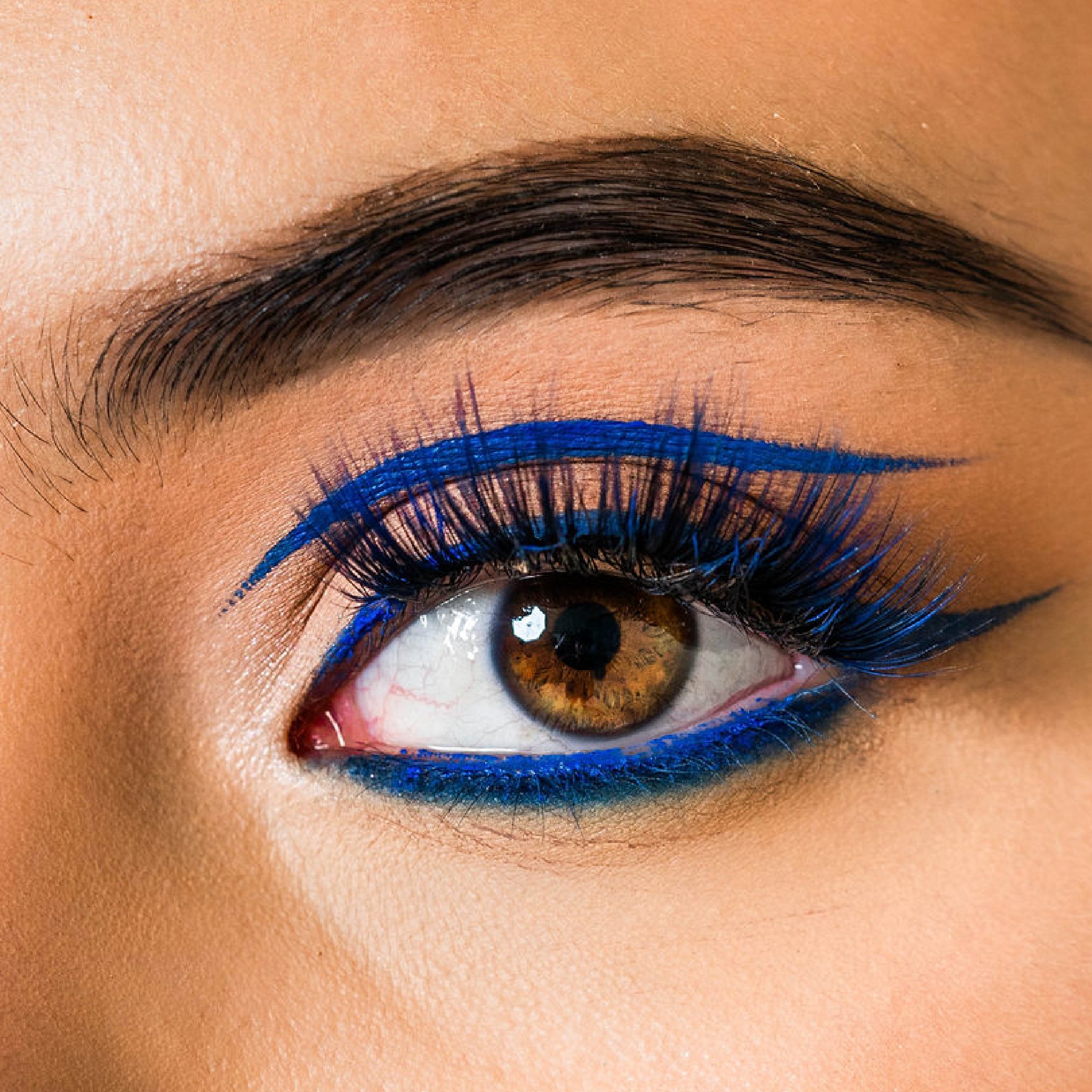 Close-up of eyes with Bahira lashes